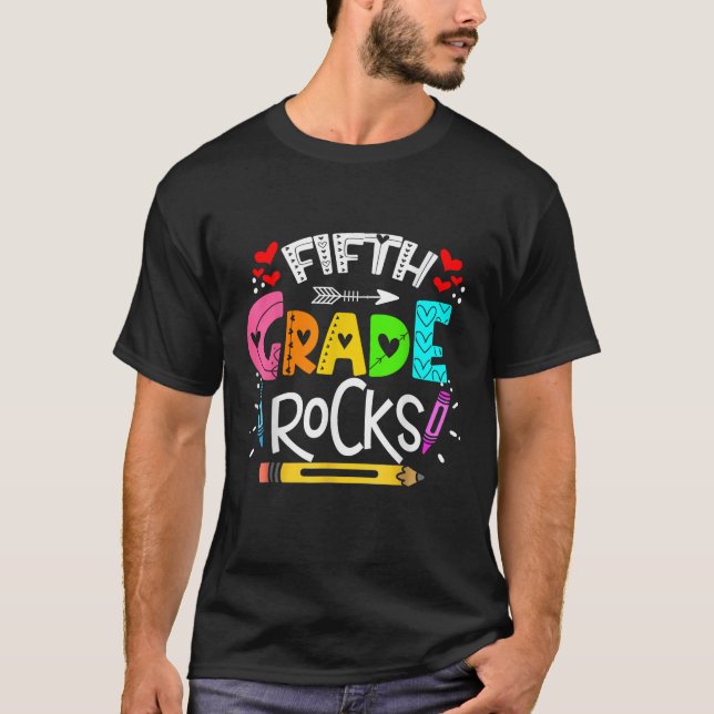 Camiseta 5 rochas que balançam 5 (Frente)