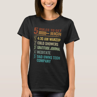 Camiseta 5 Rules to Get Rich   How To Get Rich  Golden Rule