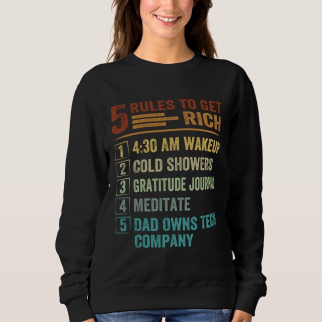 Camiseta 5 Rules to Get Rich   How To Get Rich  Golden Rule (Frente)