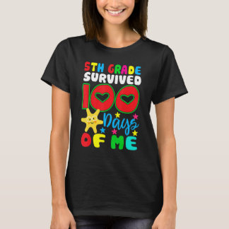 Camiseta 5 Sobreviveram 100 Dias de Mim para Professora Chi