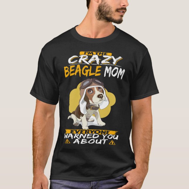 Camiseta 5 Sou a louca Beagle Mãe (Frente)