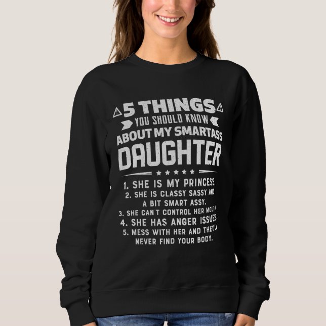 Camiseta 5 Things You Should Know About My Daughter (Frente)