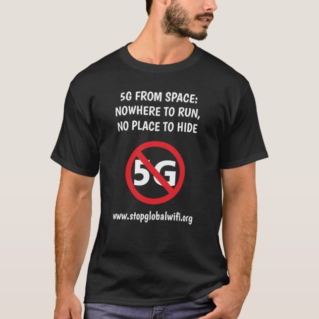Camiseta 5G do espaço, para funcionar em nenhuma parte o (Frente)