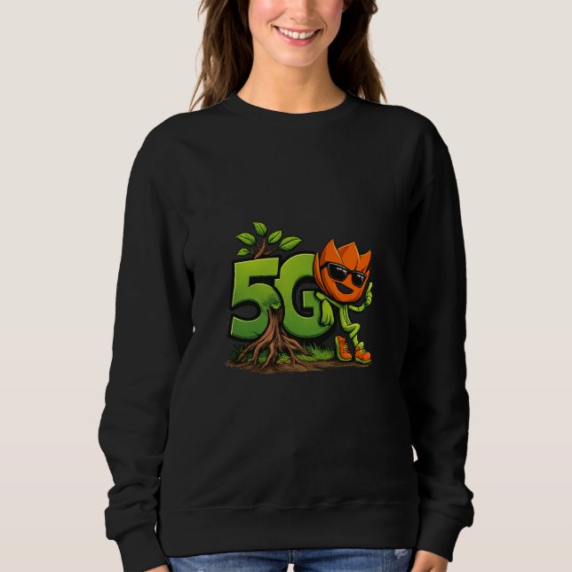 Camiseta 5G Green Growth Eco Mascot Women’s Sweatshirt (Frente)
