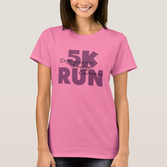 Camiseta 5K Executar Roxo (Frente)