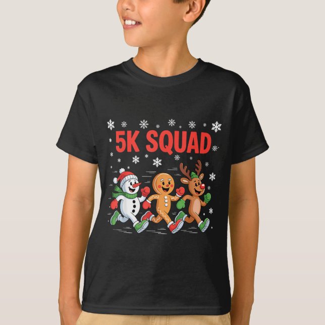 Camiseta 5k Squad Shirt Funny Christmas Running Team  (Frente)