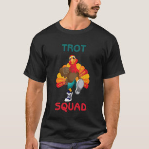 Camiseta 5k Turquia Trot Squad Shirt Pilgrim Ação de Gra