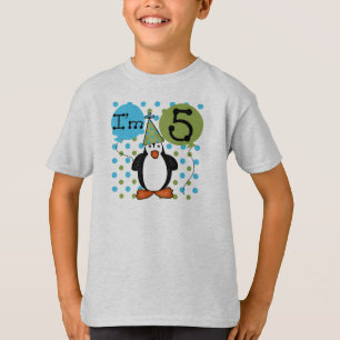 Camiseta 5o Aniversário do pinguim