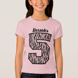 Camiseta 5o Nome feito sob encomenda de quatro anos V07E da