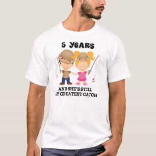 Camiseta 5o Presente do aniversário de casamento para ele