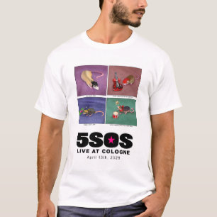 Camiseta 5SOS Tocando as Músicas