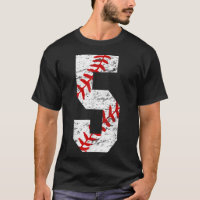 5th Birthday Baseball Big Number Five 5 Year Old B