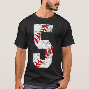 Camiseta 5th Birthday Baseball Big Number Five 5 Year Old B