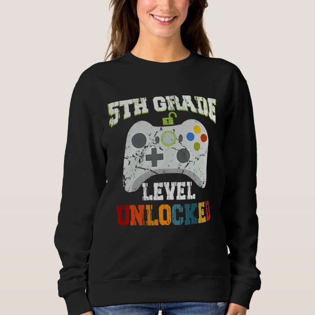 Camiseta 5TH Fifth Grade Unlocked Level Up Game Back To Sch (Frente)