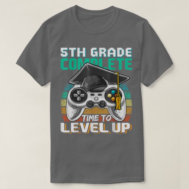 Camiseta 5th Grade Complete Video Game Senior Graduation Gi (Frente do Design)