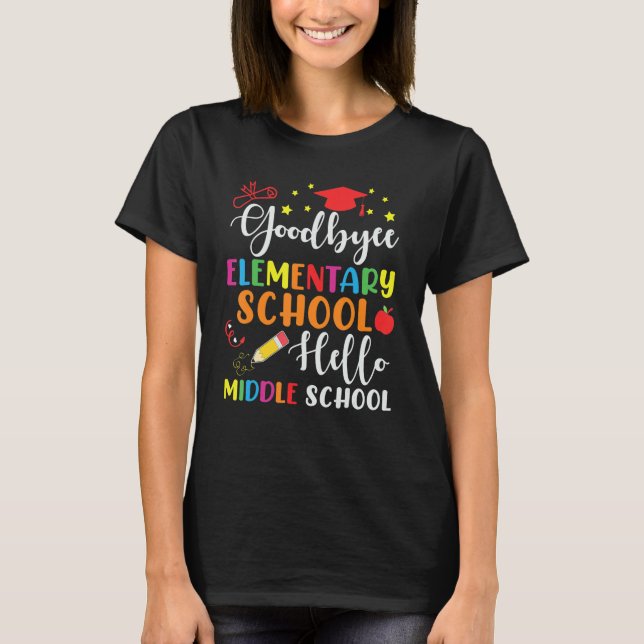 Camiseta 5th Grade Graduation Elementary School Hello Middl (Frente)