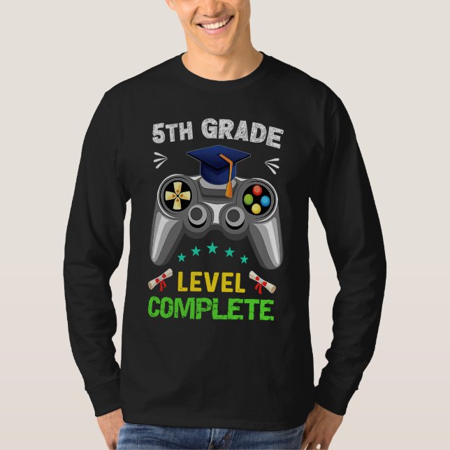 Camiseta 5th Grade Graduation Level Complete Gamer 2023  1 (Frente)