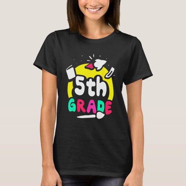 Camiseta 5th Grade Pupil Grader Class School (Frente)