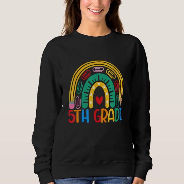 Camiseta 5th Grade Rainbow Team Fifth Grade Teacher Squad R (Frente)
