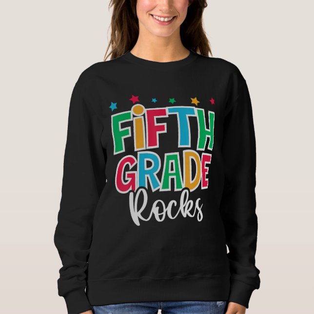 Camiseta 5th Grade Rocks First Day of School Welcome Back t (Frente)