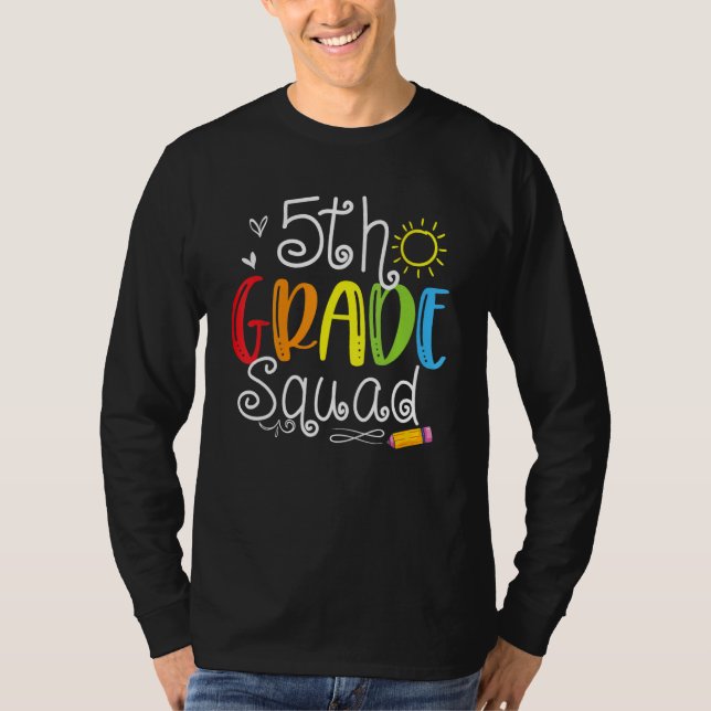 Camiseta 5th Grade Squad Fifth Teacher Student Team Back To (Frente)