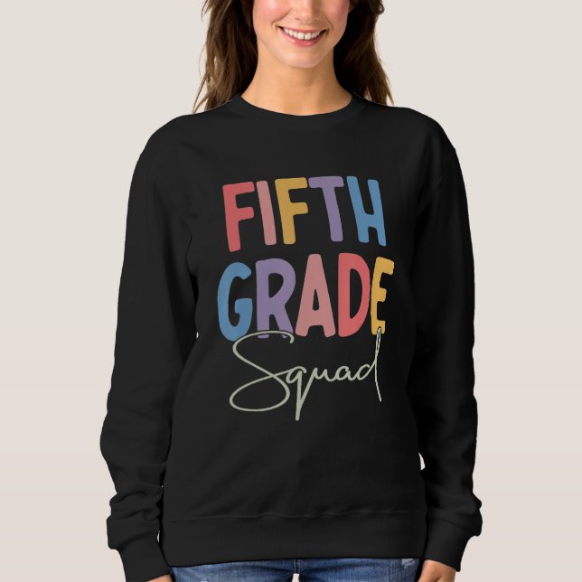Camiseta 5th Grade Squad Fifth Teacher Student Team Back To (Frente)