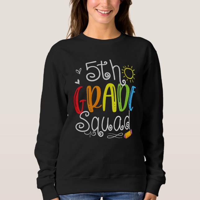 Camiseta 5th Grade Squad Fifth Teacher Student Team Back To (Frente)