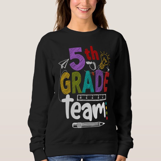 Camiseta 5th Grade Team Happy First Day Of School Back To C (Frente)
