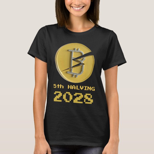 Camiseta 5th Halving Bitcoin 2028 Crypto Halvenings (Frente)