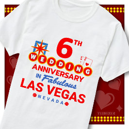 Camiseta 6º Aniversário de Casamento de um Fantástico Casal