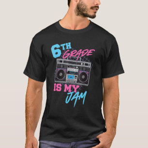 Camiseta 6º ano é minha paixão vintage anos 80 Boombox Prof