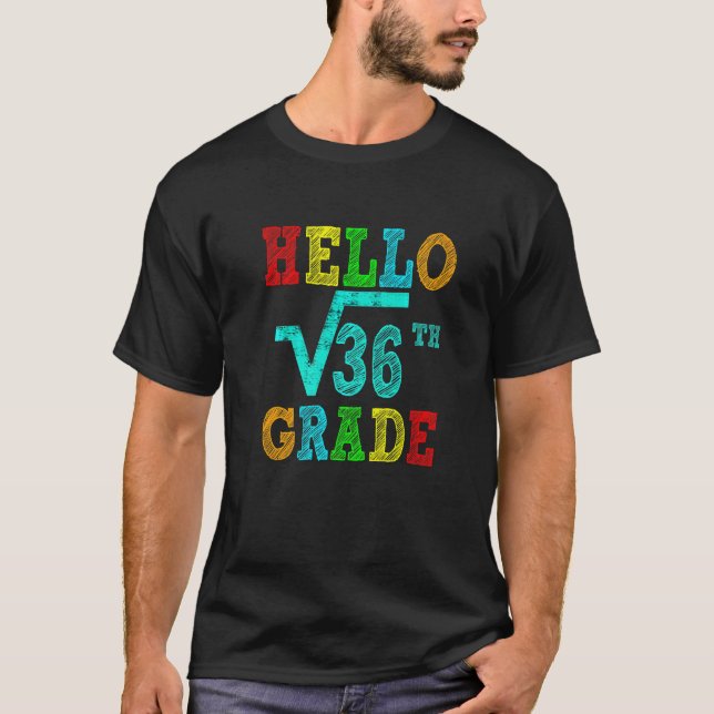 Camiseta 6º ano Raiz Quadrada de 36 Matemática Crianças Pro (Frente)