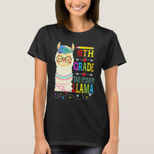 Camiseta 6º ano sem problema Llama volta às aulas primeiro