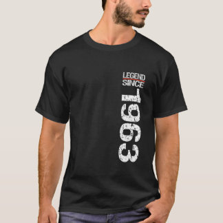 Camiseta 60ª Lenda de Aniversário desde 1963 60º Aniversári