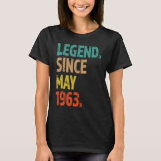 Camiseta 60ª Lenda de aniversário desde maio de 1963 60 ano