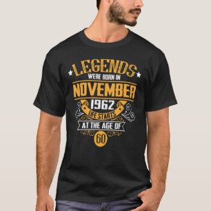 Camiseta 60ª Lendas de Aniversário foram nasceres em novemb