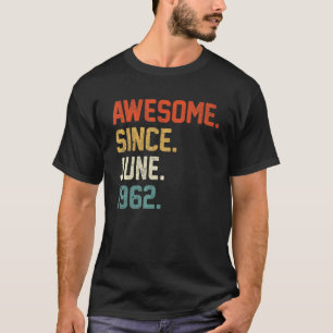 Camiseta 60º Aniversário, 60 anos, Espetacular desde junho 