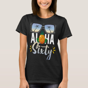 Camiseta 60º aniversário Aloha Sessenta Férias Tropicais de