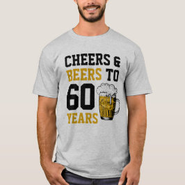 Camiseta 60º Aniversário Cheers & Beers a 60 anos