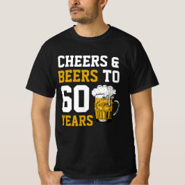 Camiseta 60º Aniversário Cheers & Beers a 60 anos