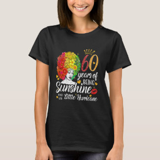 Camiseta 60º aniversário da Black Girl 60 anos Sunshine Hur