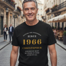 Camiseta 60º Aniversário de 1966 Adicione Nome Partido Dour