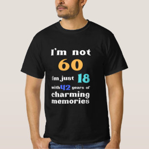 Camiseta 60º Aniversário Engraçado, Pais Aniversário, A