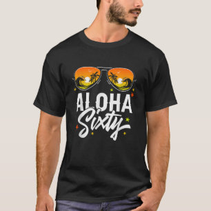 Camiseta 60º aniversário Festa Tropical de Férias de Aloha 