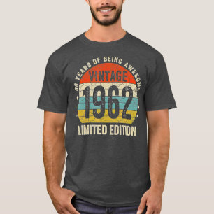 Camiseta 60º aniversário Gift Vintage 1962 Limited Edition 