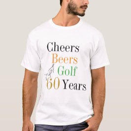 Camiseta 60º aniversário Golf anima cervejas festa mínima