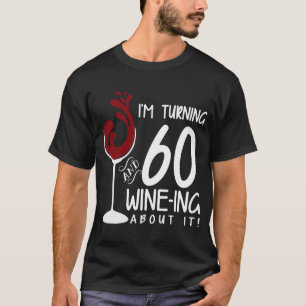 Camiseta 60º Aniversário Grelha 60 e Vinho Engraçado