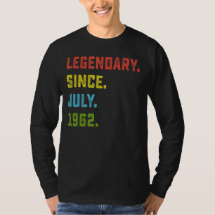 Camiseta 60º Aniversário Legendário Desde Julho De 1962 60