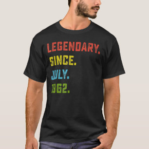 Camiseta 60º Aniversário Legendário Desde Julho De 1962 60 