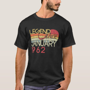 Camiseta 60º Aniversário Minha Lenda De 60 Anos Desde Janei